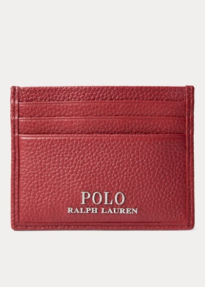 Men's Polo Ralph Lauren Pebbled Leather Card Holder | 495372ZQO